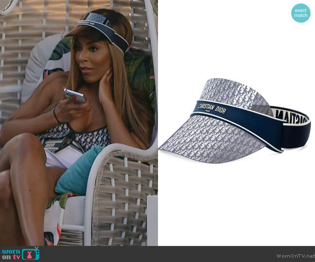 Dior DiorClub V1U Visor worn by Caroline Brooks (Caroline Brooks) on The Real Housewives of Dubai