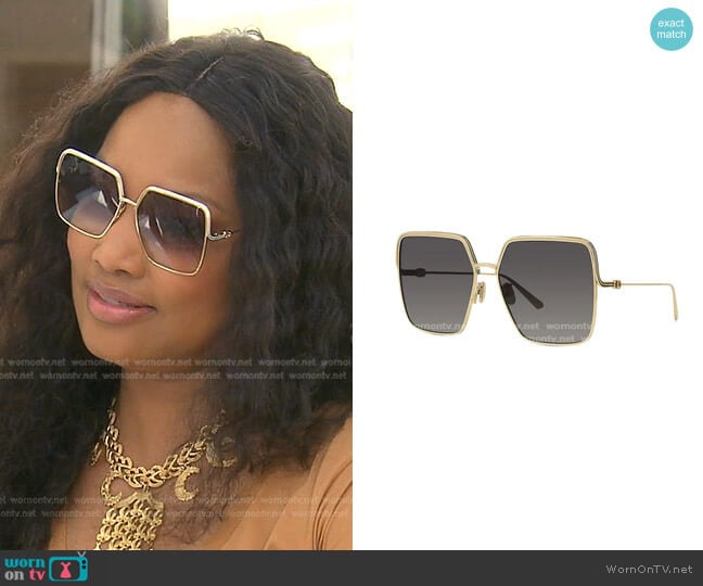 Dior EverDior 60MM Square Sunglasses worn by Garcelle Beauvais on The Real Housewives of Beverly Hills