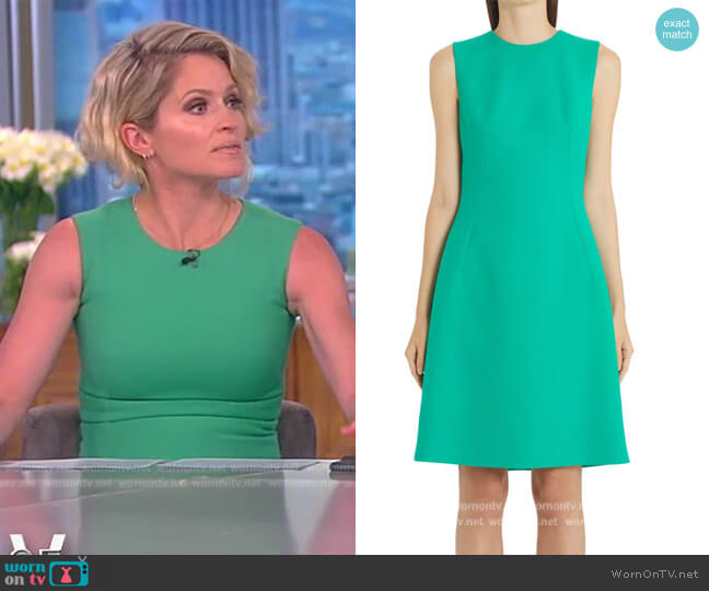 Dolce and Gabbana Wool Crepe A-Line Dress worn by Sara Haines on The View