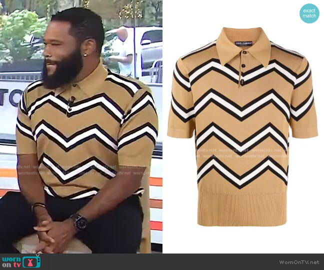 Dolce & Gabbana Zig-Zag Polo Shirt