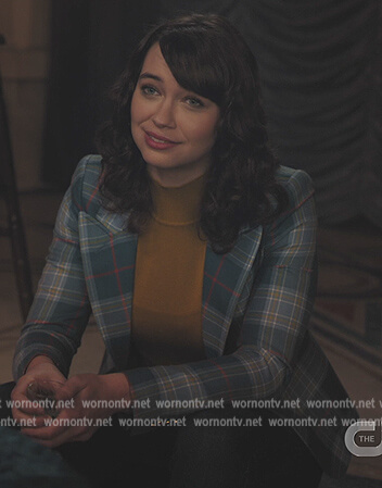 Agent Drake’s blue plaid blazer on Riverdale