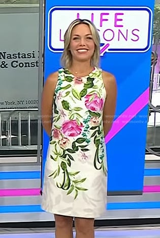 Dylan’s white floral sleeveless dress on Today