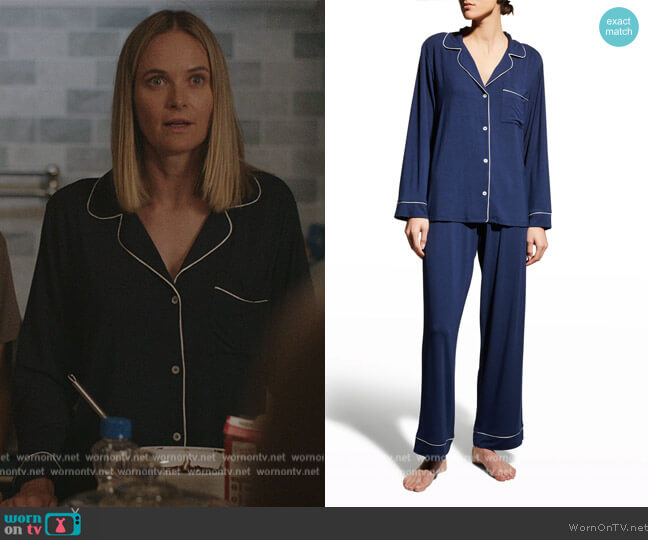 Eberjey Gisele Tuxedo Slim PJ Set worn by Susannah Fisher (Rachel Blanchard) on The Summer I Turned Pretty