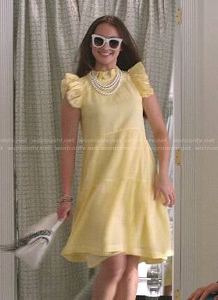 Belly’s yellow ruffle short sleeve dress on The Summer I Turned Pretty
