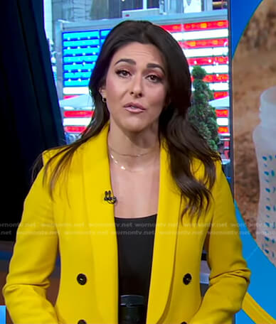Erielle’s yellow double breasted blazer on Good Morning America