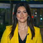 Erielle’s yellow double breasted blazer on Good Morning America