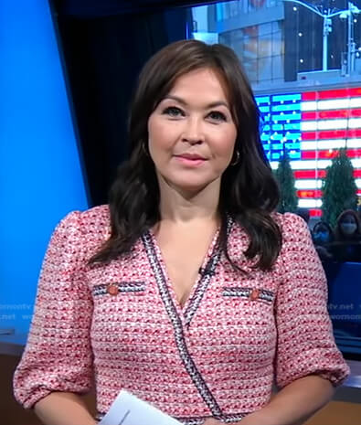 Eva’s pink tweed dress on Good Morning America