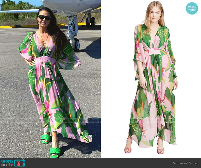 Farm Rio Tropicalistic Maxi Dress worn by Kyle Richards on The Real Housewives of Beverly Hills