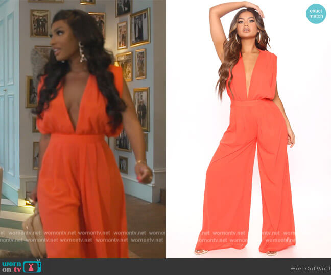Fashion Nova Go With The Flow Jumpsuit worn by Lesa Milan (Lesa Milan) on The Real Housewives of Dubai
