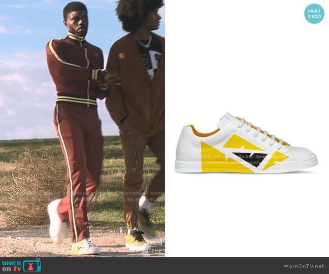 Fendi Bag Bugs low-top sneakers worn by Tom Swift (Tian Richards) on Tom Swift