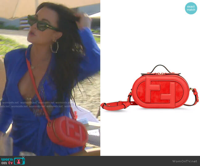 Fendi Monogram-Pattern Mini Bag worn by Kyle Richards on The Real Housewives of Beverly Hills