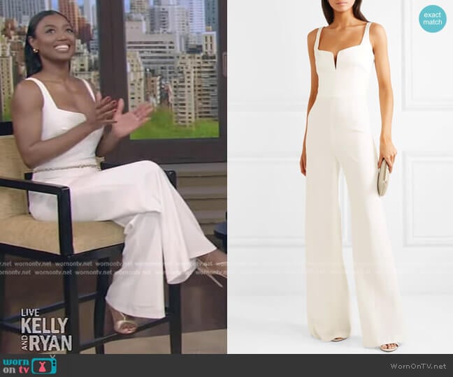 Galvan Paneled Crepe Jumpsuit