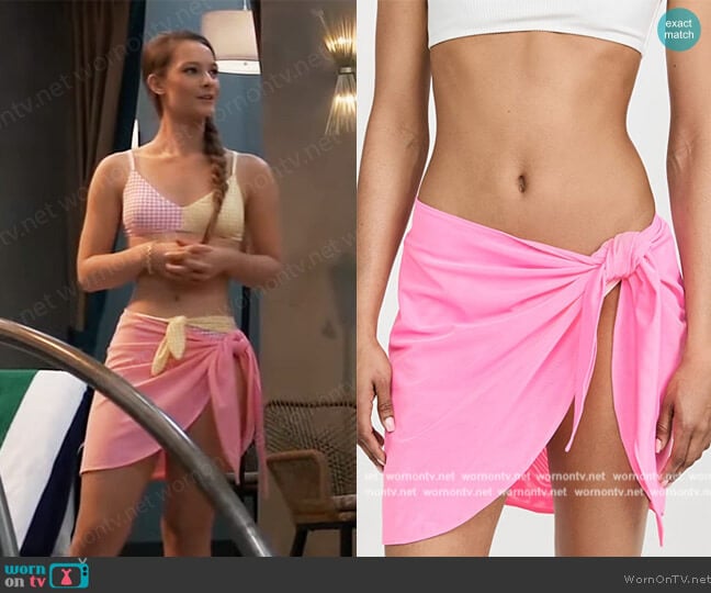 Good American Leg Daze Sarong worn by Esme (Avery Kristen Pohl) on General Hospital