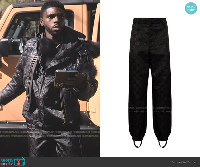 Gucci Off The Grid GG Track Pants worn by Tom Swift (Tian Richards) on Tom Swift