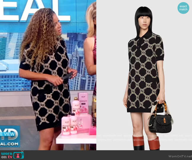 Gucci Reversible Interlocking G polo dress worn by Sunny Hostin on The View