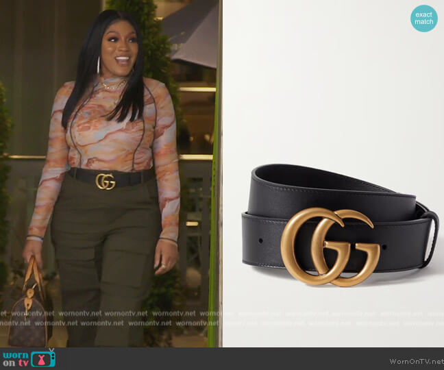 Gucci Leather belt worn by Drew Sidora on The Real Housewives of Atlanta