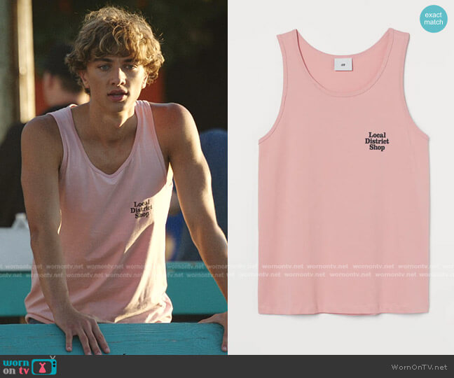 H&M Printed Tank Top worn by Jeremiah Fisher (Gavin Casalegno) on The Summer I Turned Pretty