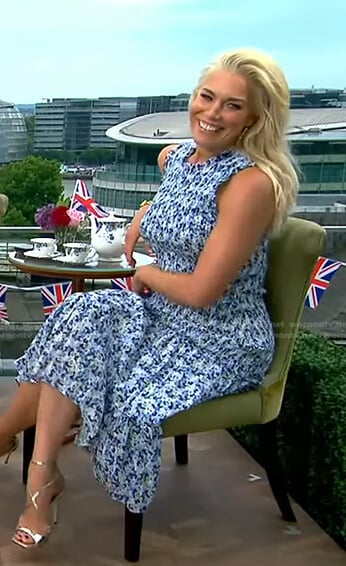 Hannah Waddingham’s floral smocked dress on Good Morning America