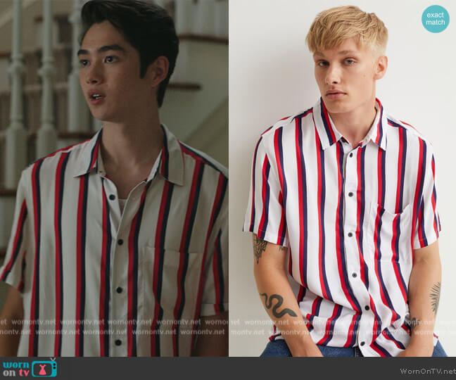 H&M Regular Fit Short-sleeve Shirt worn by Steven (Sean Kaufman) on The Summer I Turned Pretty