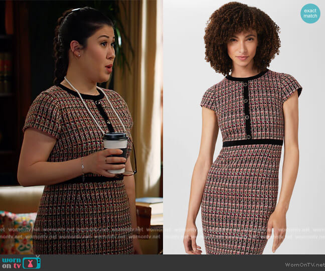 Hobbs London Cassidy Tweed Shirt Dress worn by Sherri Kansky (Ruthie Ann Miles) on All Rise