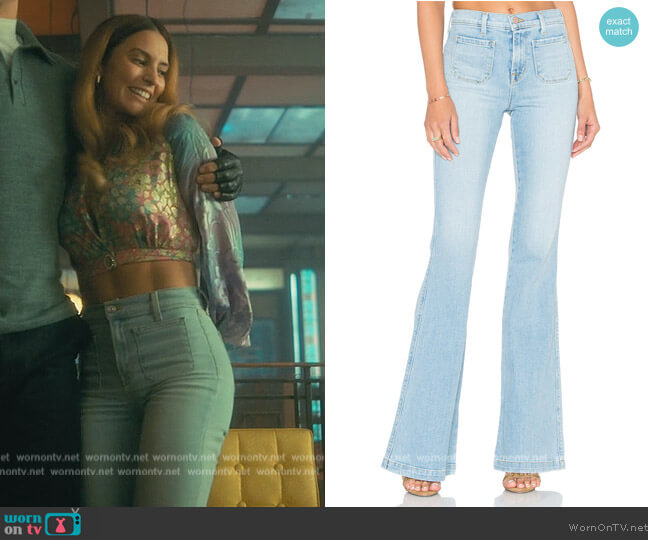 J Brand Demi Patch Pocket Flare worn by Sloan (Genesis Rodriguez) on The Umbrella Academy
