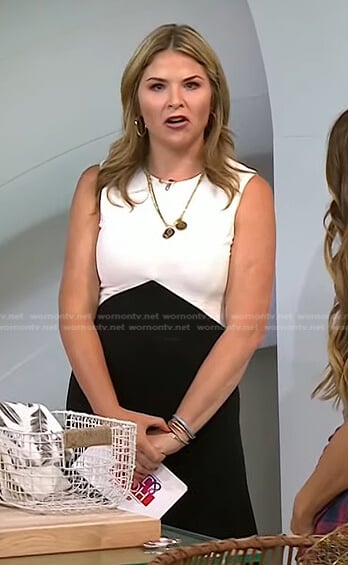 Jenna’s black and white colorblock dress on Today