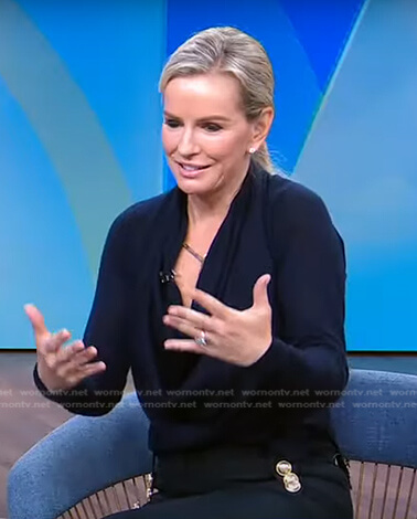 Jennifer’s navy cropped sailor pants on Good Morning America