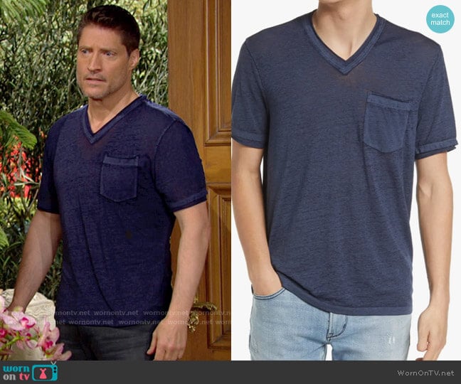 John Varvatos Davis T-shirt in Blue Topaz