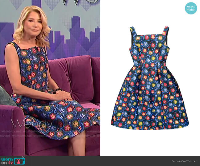 Jonathan Cohen Koi Pond Jacquard Cocktail Dress