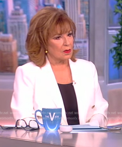 Joy’s white double breasted blazer on The View