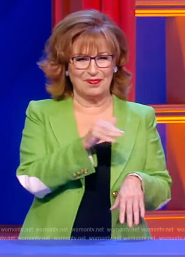 Joy’s green linen blazer on The View