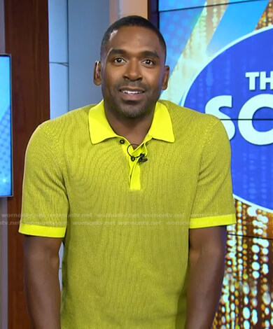 Justin’s yellow polo shirt on Today