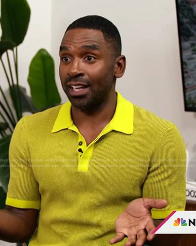 Justin’s yellow polo shirt on Today