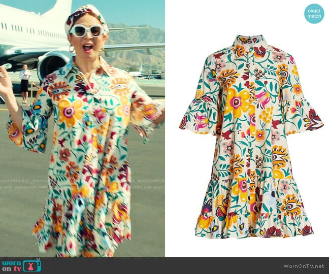 La DoubleJ Choux Mini Dress in Selva Bianco worn by Molly Novak (Maya Rudolph) on Loot