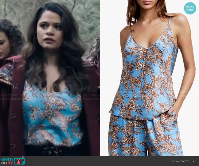 L'Agence Lexi Cami in Brght Lt Blu Mlt Safari Scenic worn by Mel Vera (Melonie Diaz) on Charmed