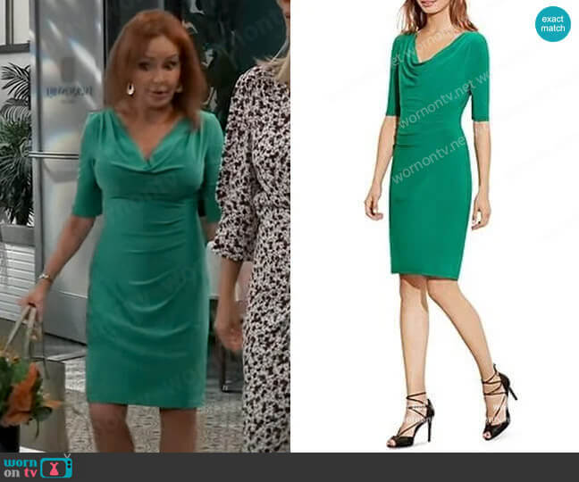 LAUREN Ralph Lauren Cowl Neck Dress worn by Bobbie Spencer (Jackie Zeman) on General Hospital