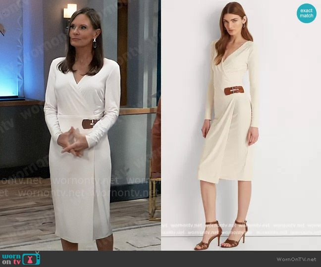 Lauren Ralph Lauren Buckled Jersey Dress worn by Lucy Coe (Lynn Herring) on General Hospital