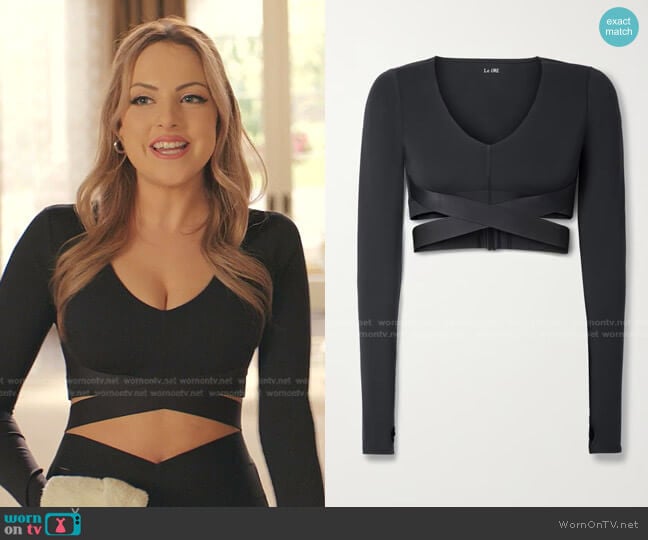 Le Ore Corso Crossover Top worn by Fallon Carrington (Elizabeth Gillies) on Dynasty