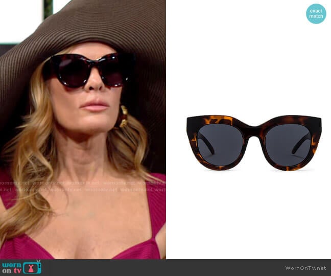 Le Specs Air Heart Sunglasses in Tort worn by Phyllis Summers (Michelle Stafford) on The Young and the Restless