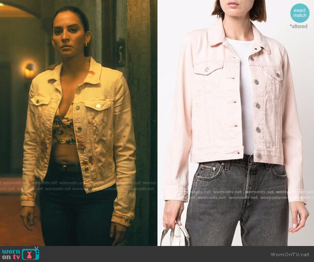 Levi's Cropped Denim Jacket worn by Sloan (Genesis Rodriguez) on The Umbrella Academy