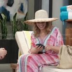 Liesl’s pink stripe pompom coverup on General Hospital