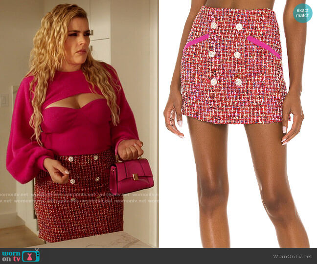 Lovers and Friends Nadja Mini Skirt worn by Summer Dutkowsky (Busy Philipps) on Girls5eva