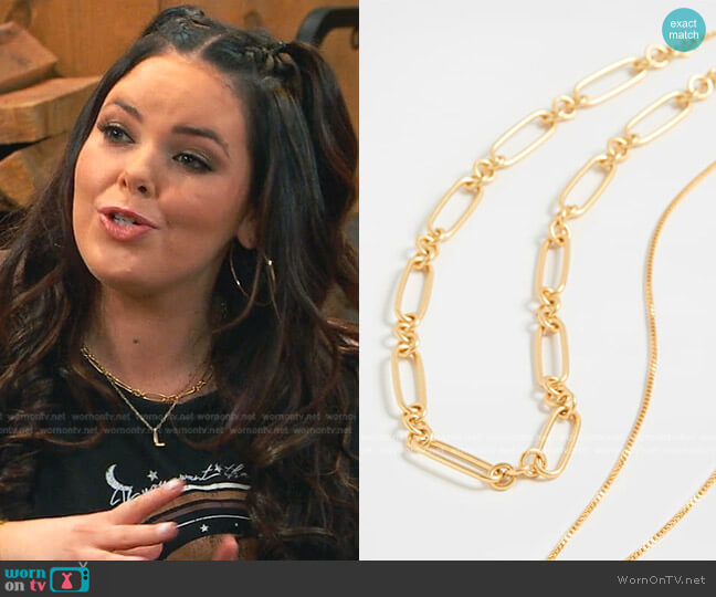 Madewell Muse Pendant Necklace Set worn by Lou Hockhauser (Miranda May) on Bunkd