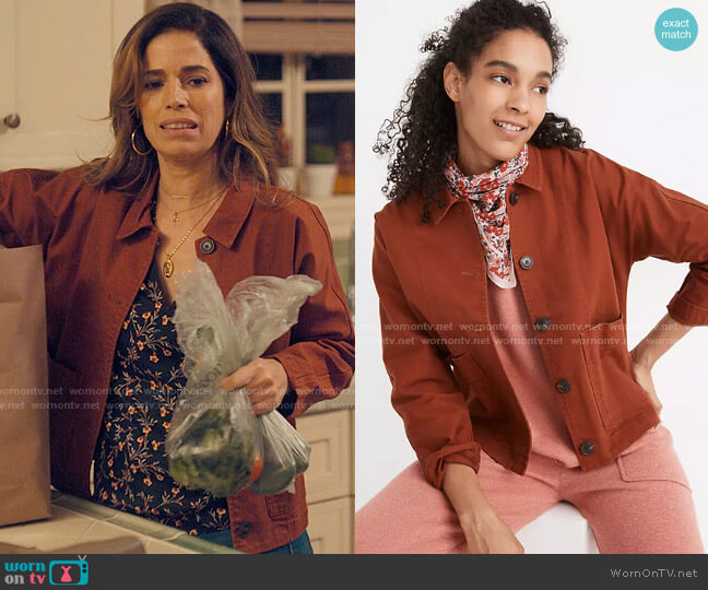 Madewell Pomeray Chore Jacket worn by Isabel Salazar (Ana Ortiz) on Love Victor