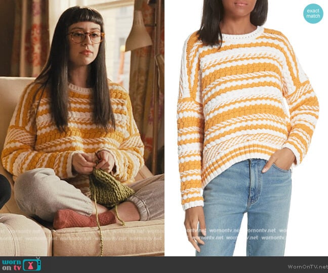 Maje Modeste Chunky Stripe Sweater