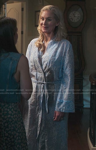 Margot’s blue floral robe on First Kill