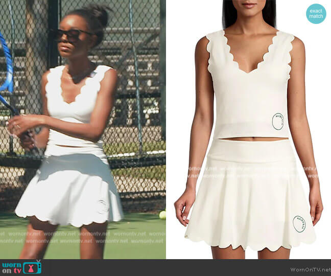 Marysia Venus scalloped tank top worn by Venita Aspen on Southern Charm