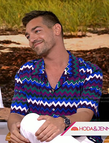 Matt Rogers’s zig zag short sleeve shirt on Today