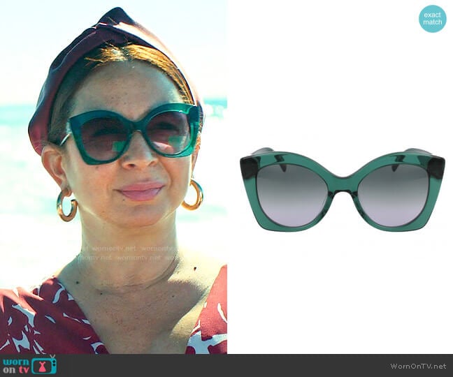 MCM Angular Butterfly Sunglasses worn by Molly Novak (Maya Rudolph) on Loot