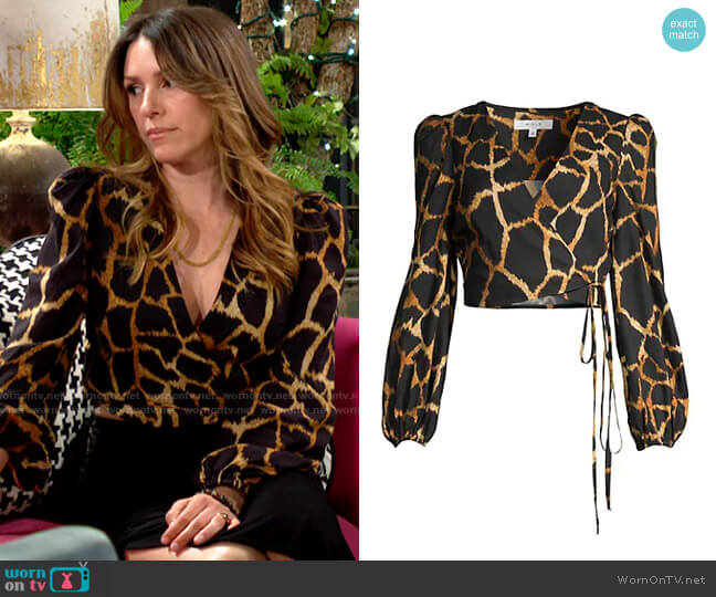 Milly Wynona Giraffe Top worn by Chloe Mitchell (Elizabeth Hendrickson) on The Young and the Restless